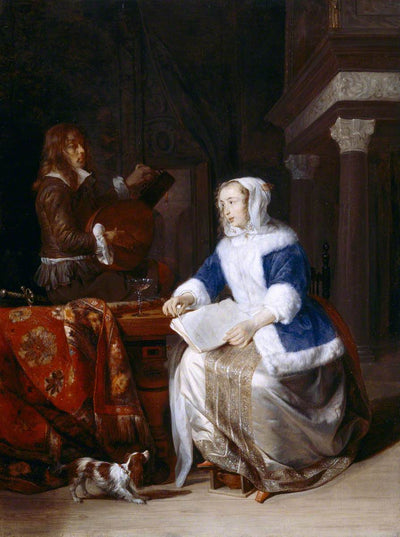 Le Duo ou Le Corset Bleu - Gabriel Metsu
