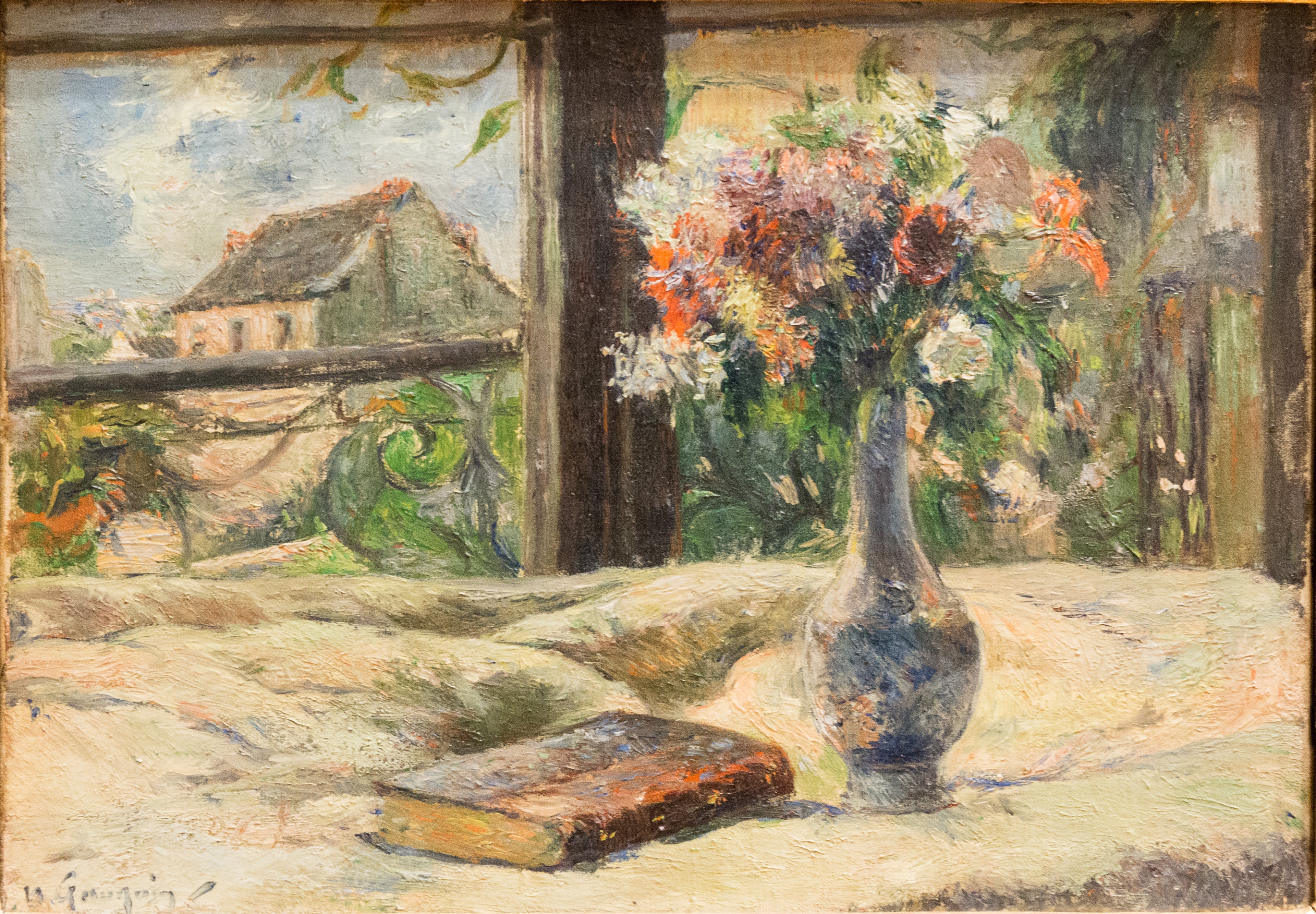 Still Life. Kukka-asetelma ikkunalla - Paul Gauguin