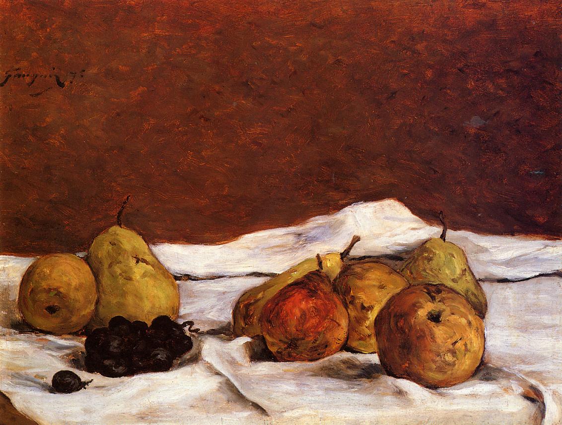 Päärynät ja viinirypäleet - Paul Gauguin