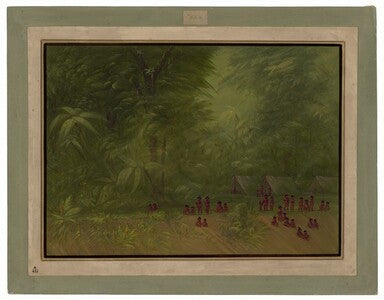Camp indien dans la forêt - George Catlin