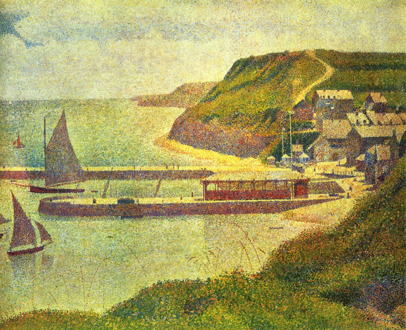 Port-en-Bessin, satama, korkea vuorovesi - Georges Seurat