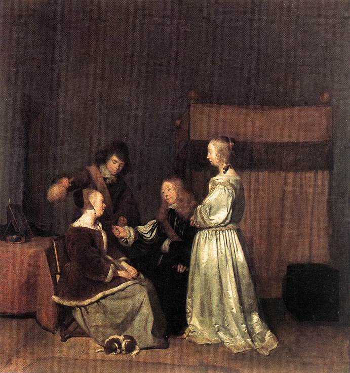 Compagnie élégante dans un intérieur - Gerard ter Borch