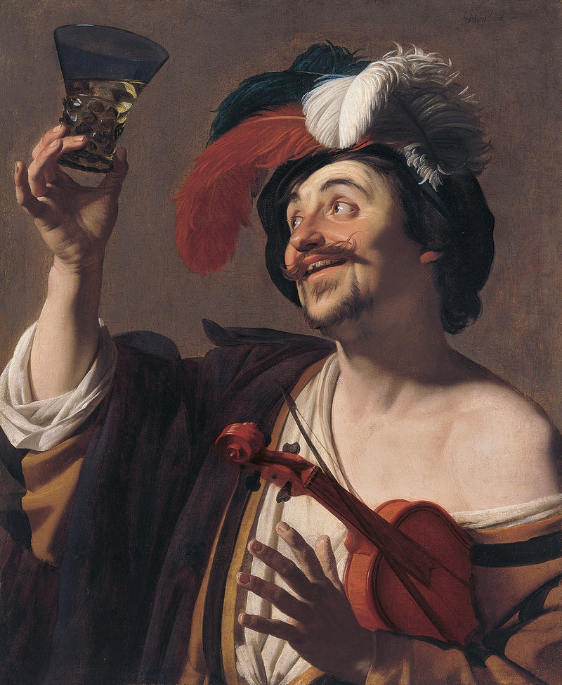 Iloinen viulisti - Gerrit van Honthorst