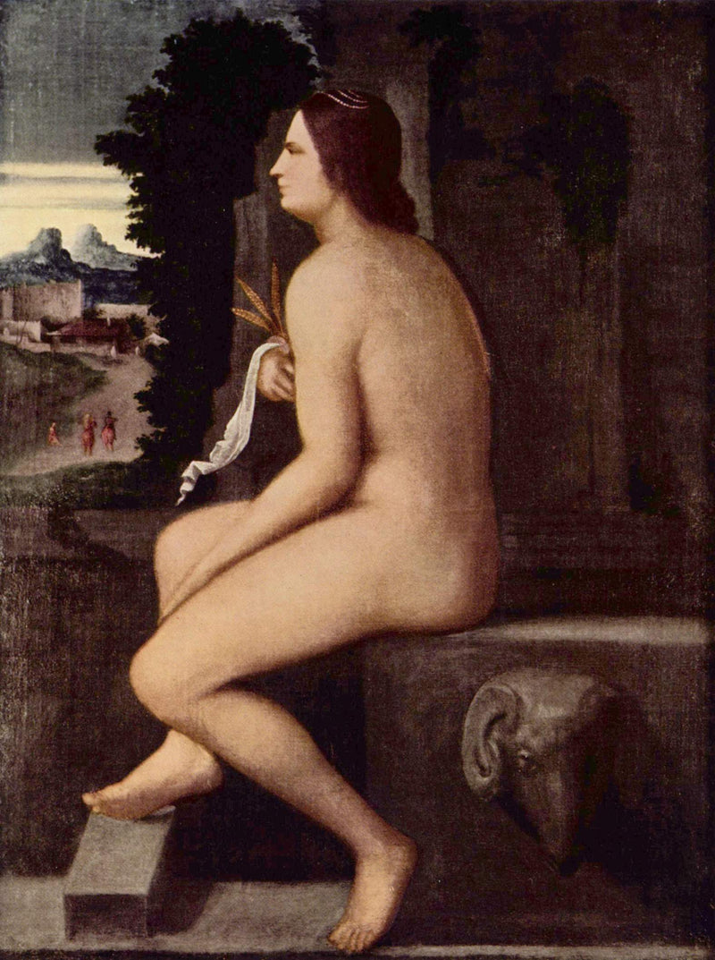 Cérès istuu fountainin reunalla - Sebastiano del Piombo