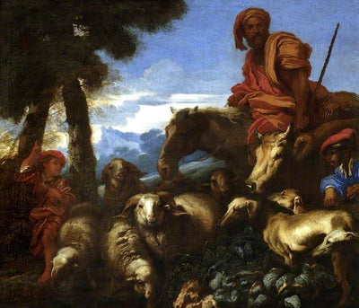 Abraham en route vers le pays de Canaan - Giovanni Benedetto Castiglione
