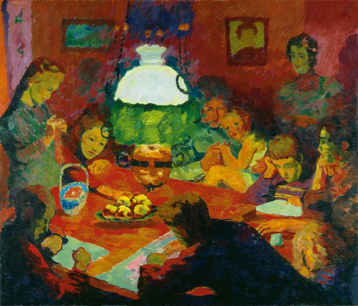 La Lampe, Giovanni Giacometti, 1912, Huile sur toile