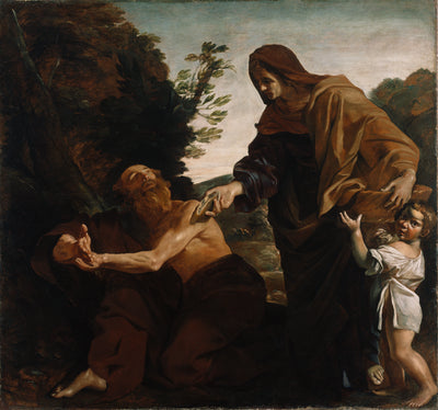 Élie recevant du pain de la veuve de Sarepta - Giovanni Lanfranco - Alpha Reproduction