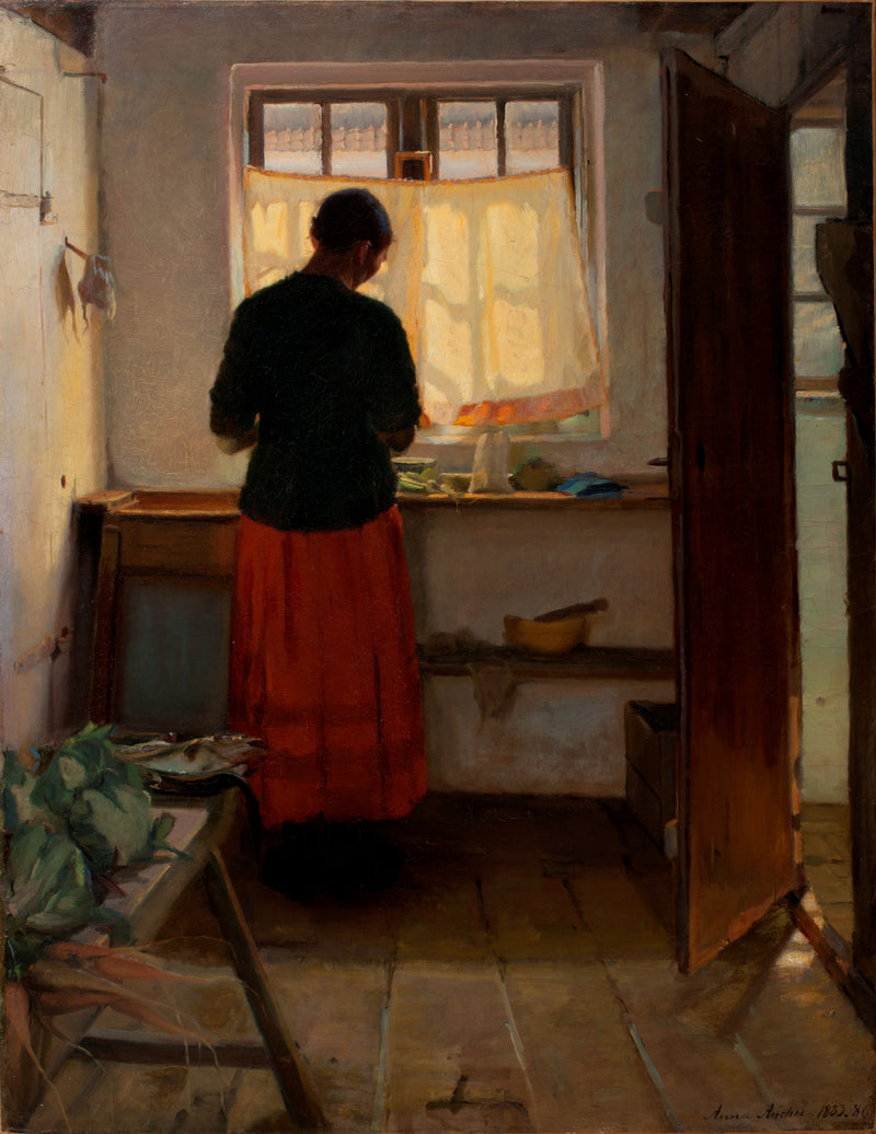 Tyttö keittiössä - Anna Ancher