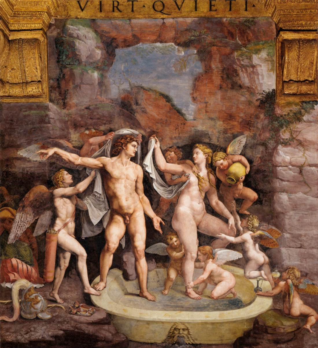 Vénus et Mars se baignent - Giulio Romano