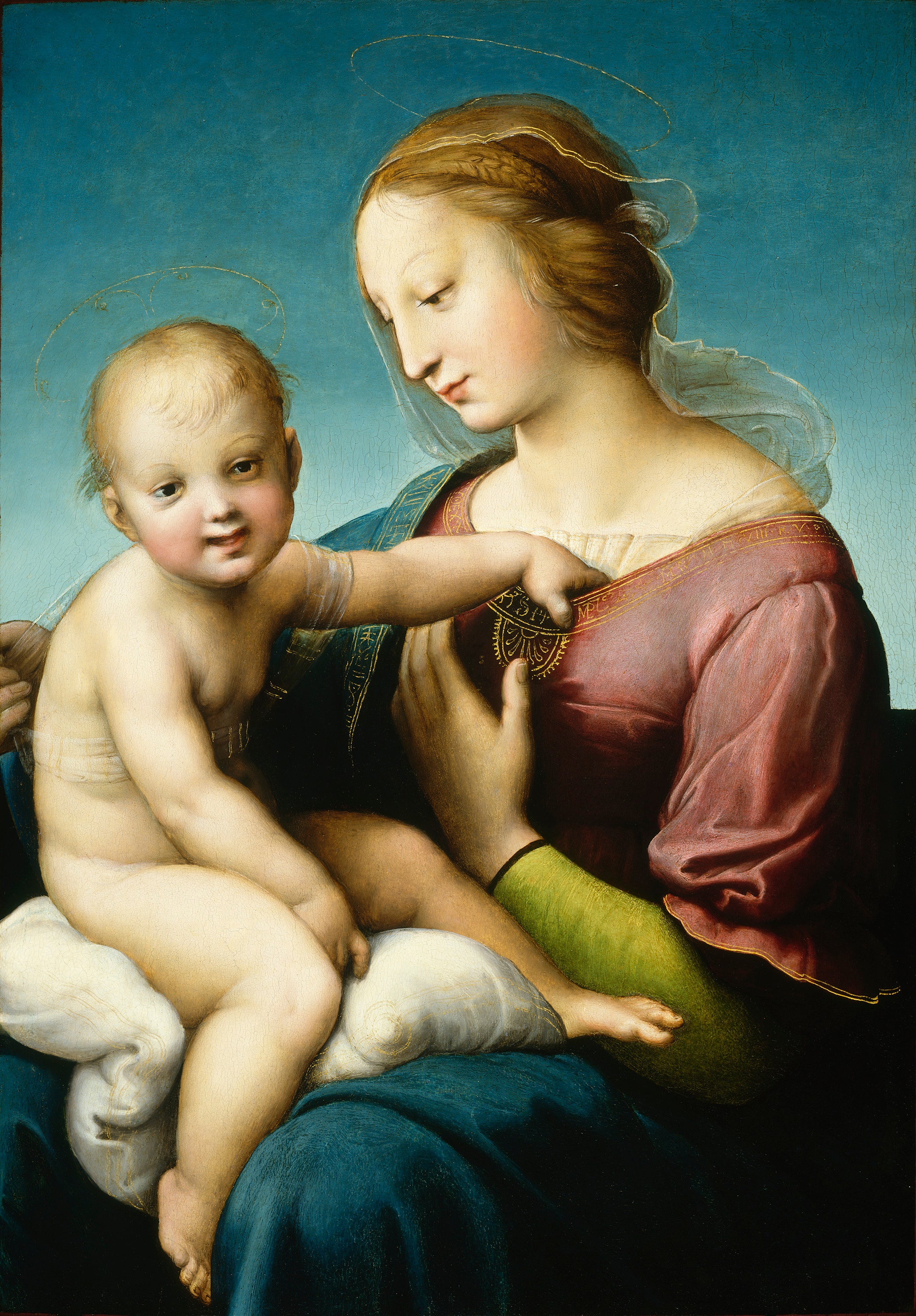 Reproduction du tableau « La Grande Madone Cowper - Raphaël Sanzio » par Alpha Reproduction en peinture à l’huile