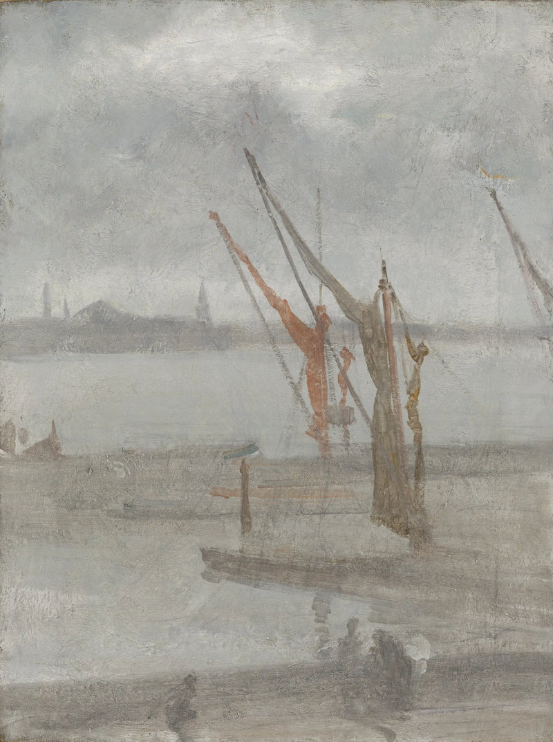 Harmaa ja hopea: Chelsea Wharf - James Abbott McNeill Whistler