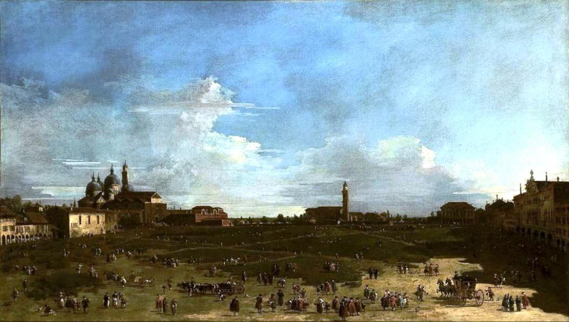 Näkymä Padovan laakson Praton näkymästä - Francesco Guardi