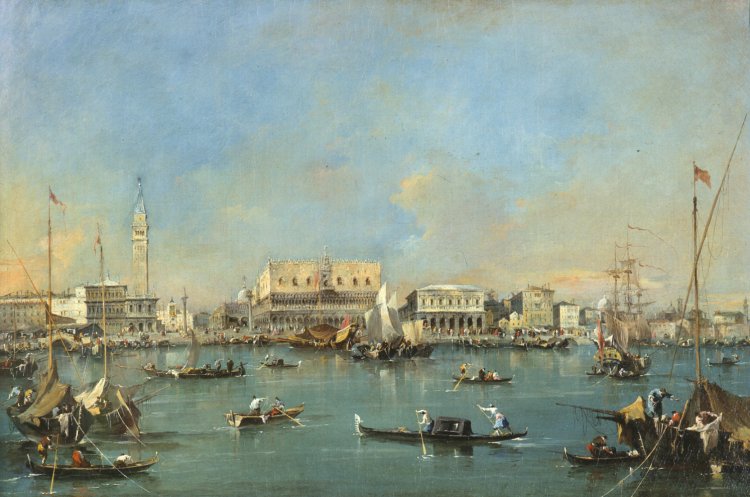 La Piazzetta ja Esclavonsin laituri - Francesco Guardi