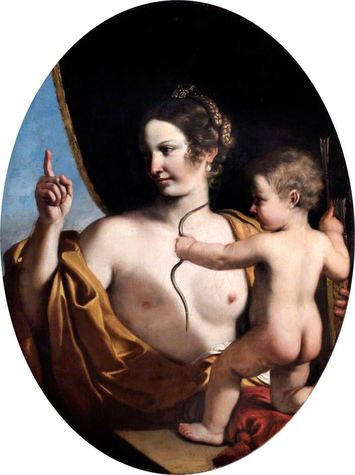 Venus ja Cupido - Guercino