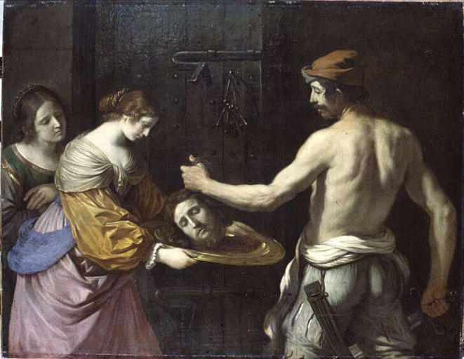 Salomé vastaanottaa pyhän Johannes Kasteen pään - Guercino
