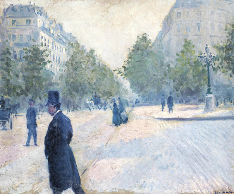Saint-Augustin aukio, sumuinen sää - Gustave Caillebotte