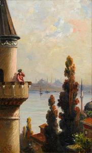 L’Appel du muezzin — Halil Paşa, vers 1900, huile sur toile