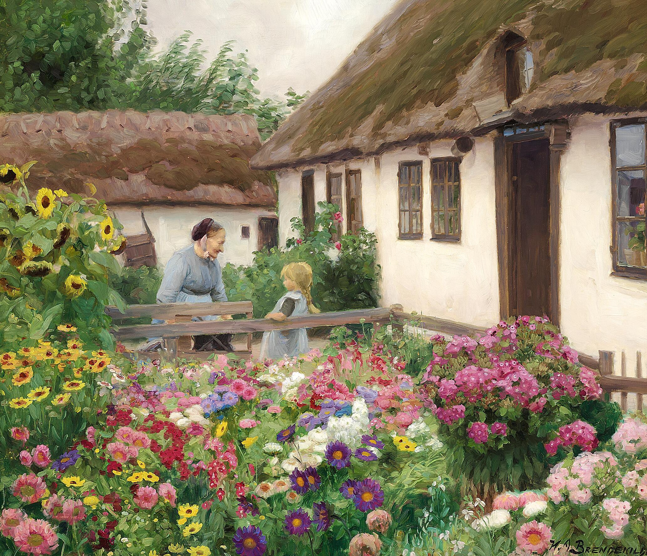 Les fleurs du jardinier. - H. A. Brendekilde