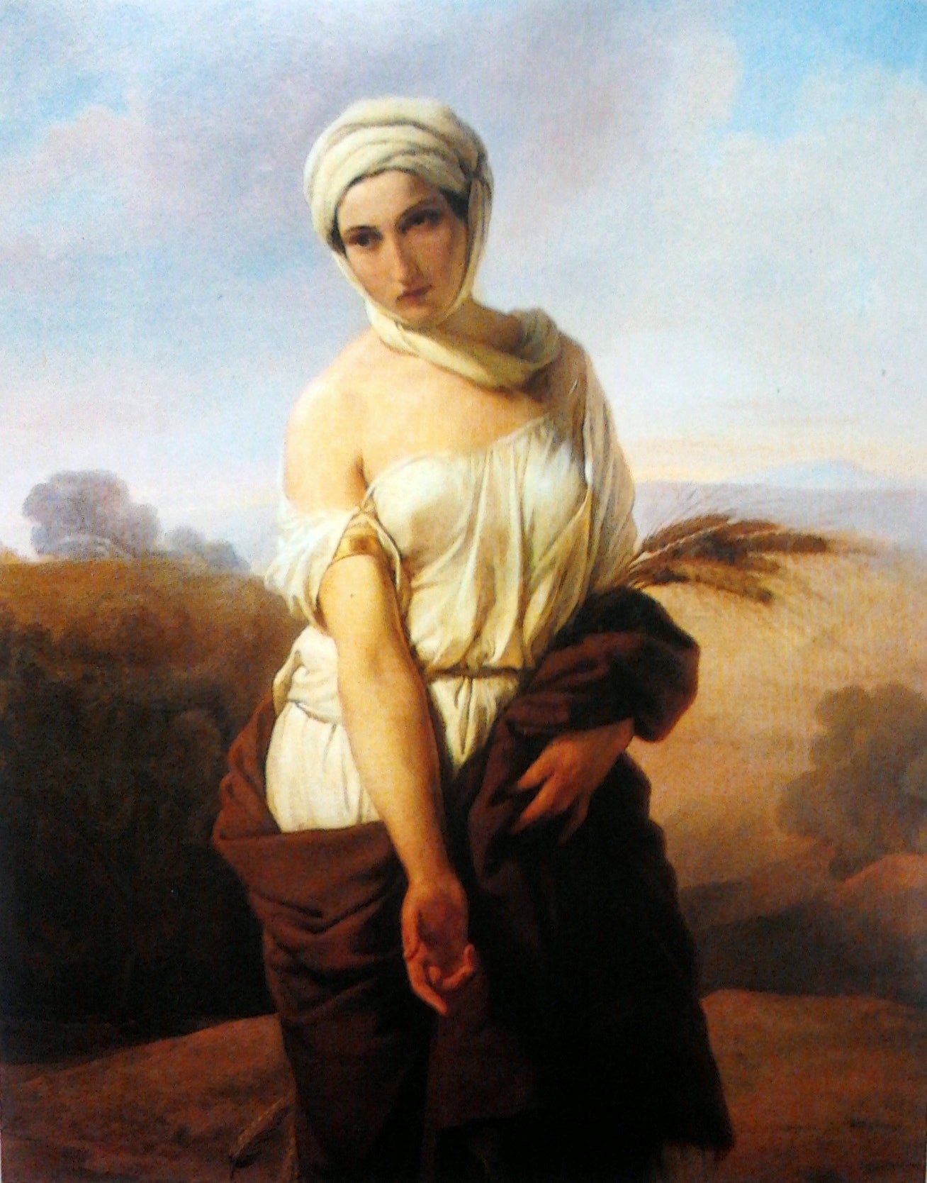 Portrait d'une femme en Ruth - Francesco Hayez
