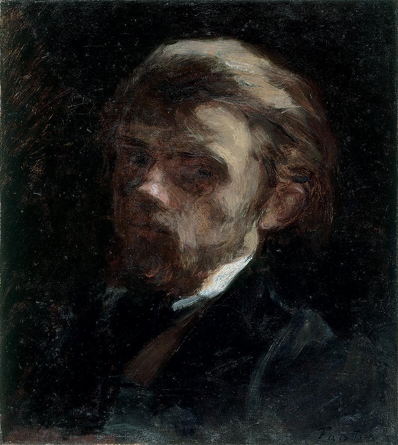 Autoportrait en buste, de trois quarts à gauche - Henri Fantin-Latour