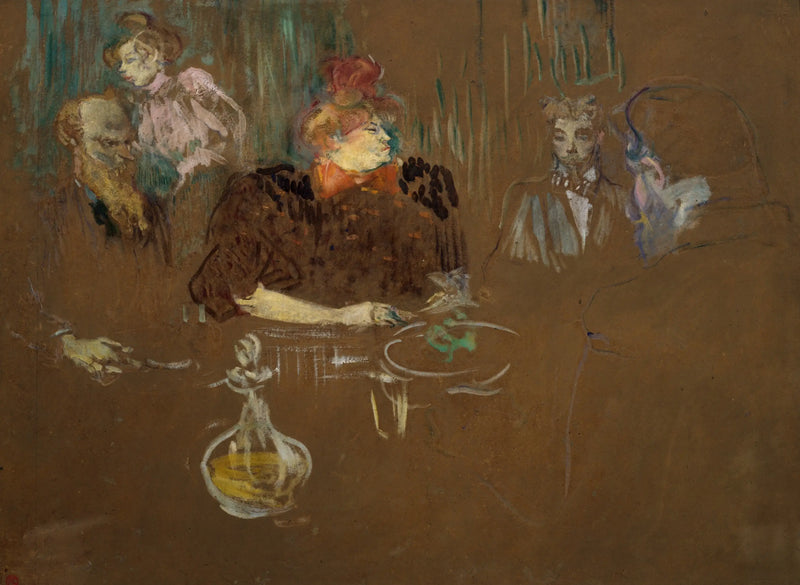 Monsieur ja Madame Natansonin pöydässä - Henri de Toulouse-Lautrec