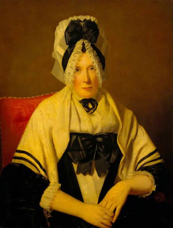Nainen pitsilakilla huivissa (ehkä Ann Edgar, Lady Raeburn) - Henry Raeburn