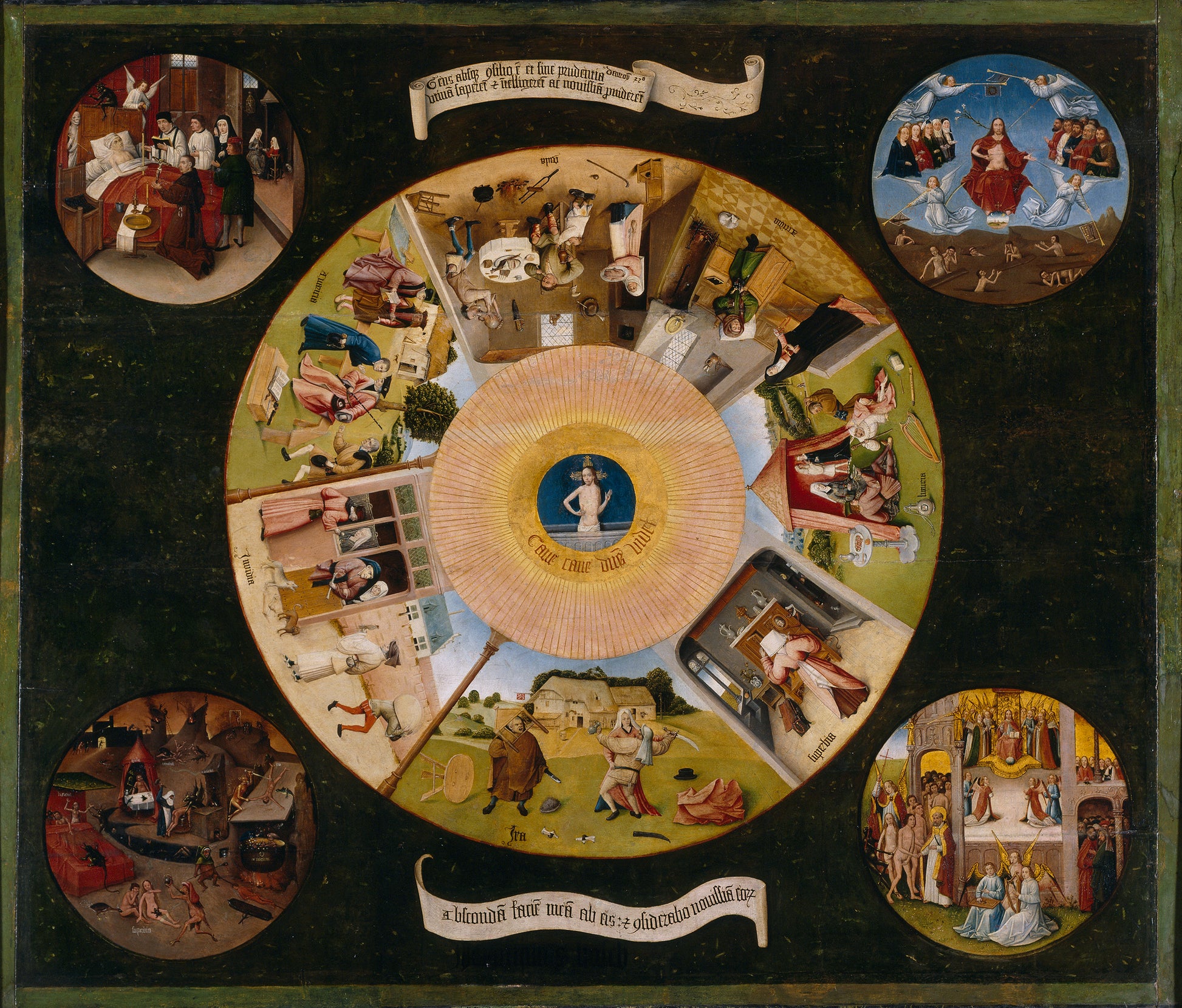 Les Sept Péchés capitaux et les Quatre Dernières Étapes humaines - Hieronymus Bosch