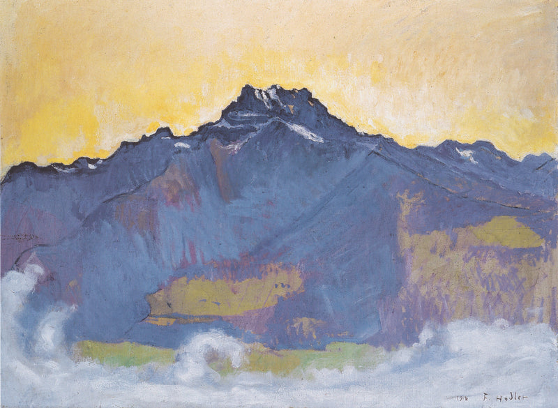Les Dents du Midi nähtynä Chesièresistä - Ferdinand Hodler