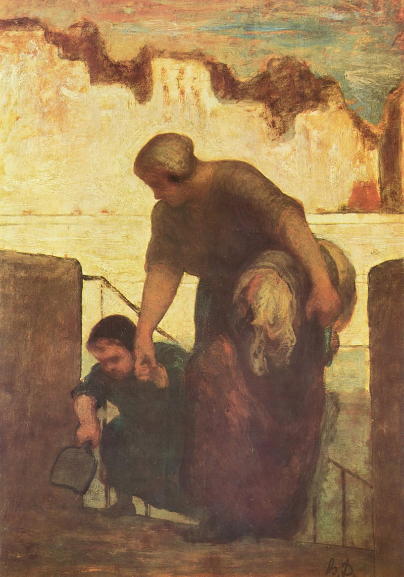 La Blanchisseuse - Honoré Daumier