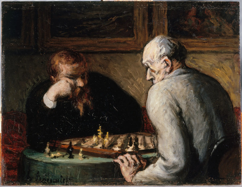 Shakkipelaajat - Honoré Daumier