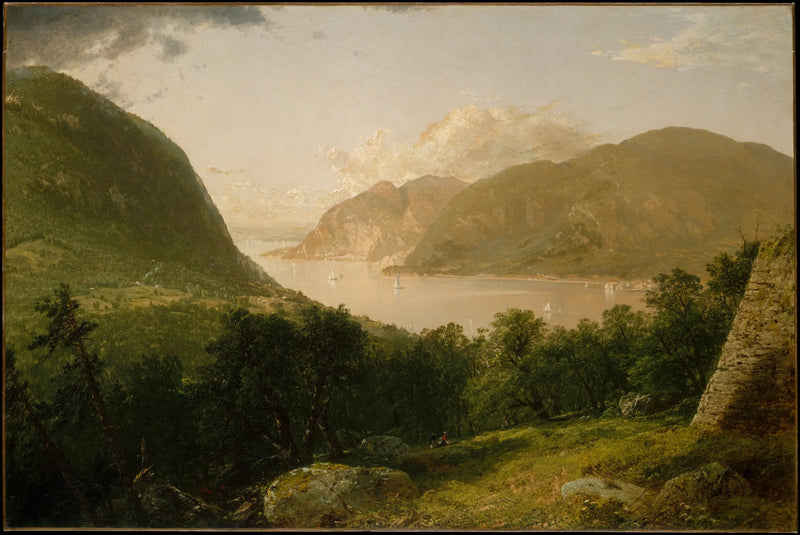 Hudsonjoen joki - John Frederick Kensett