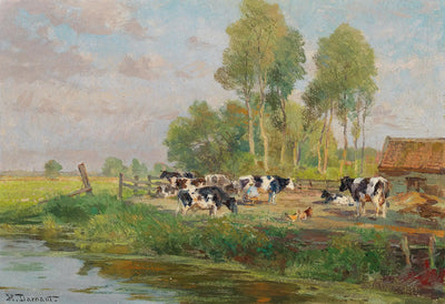 Vaches au pâturage - Hugo Darnaut - Alpha Reproduction