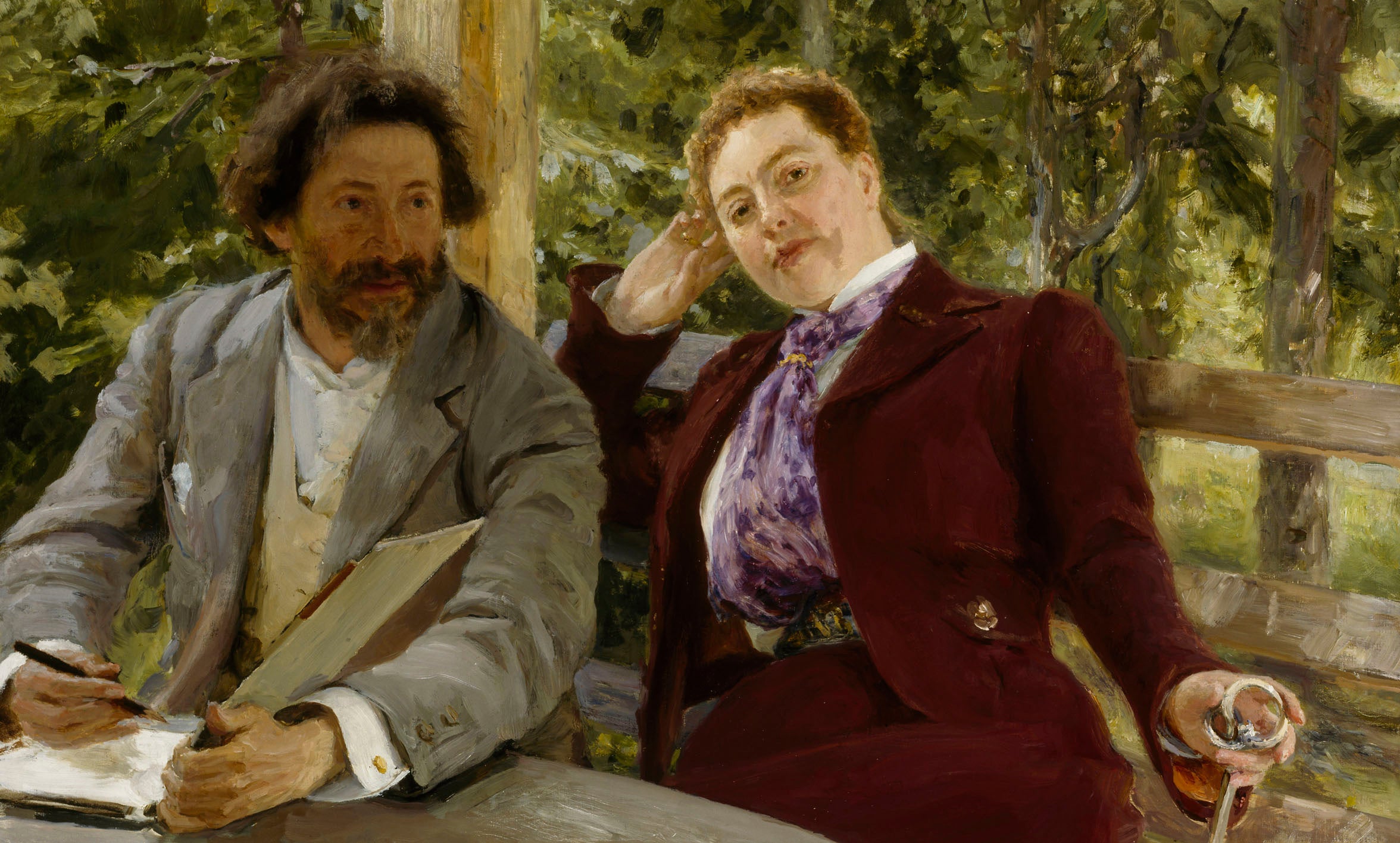Double portrait de Natalia Nordmann et Ilya Repin - Ilya Repin