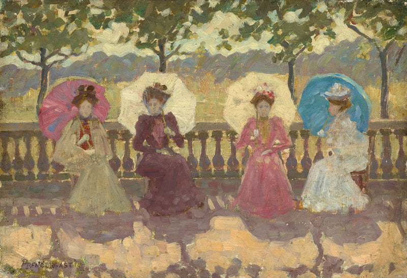 Puistossa, Pariisi - Maurice Prendergast