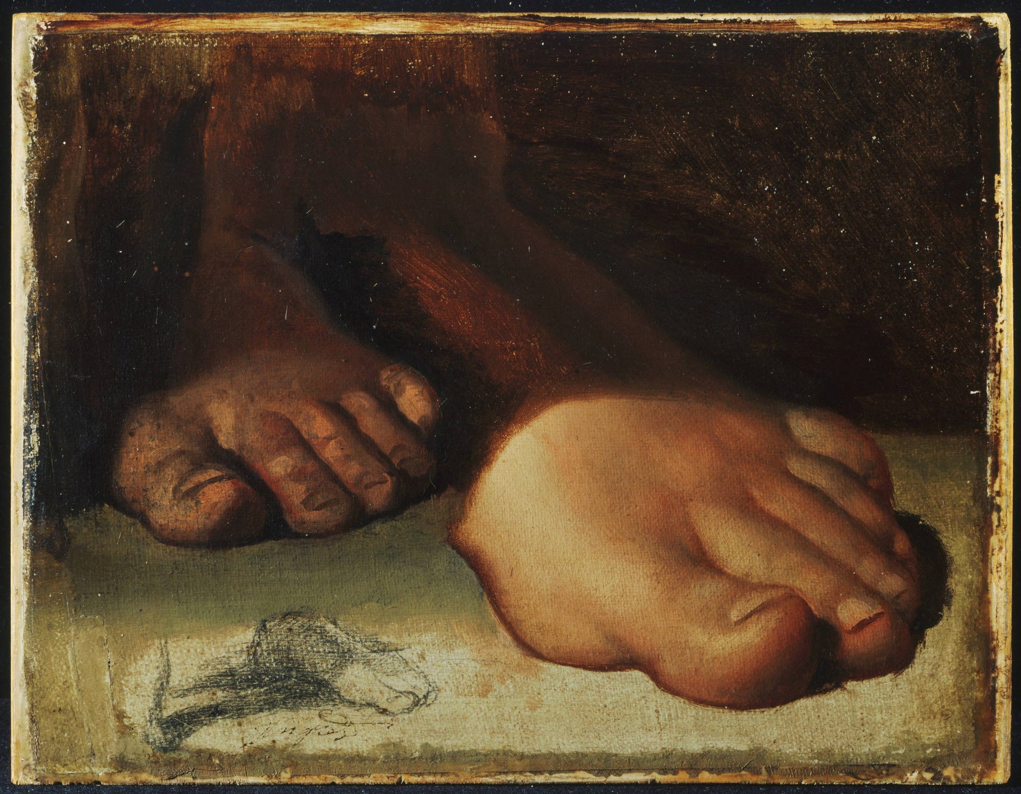 Opiskelu jalasta teoksessa "Jeesus antaa avaimet pyhälle Pietarille" - Jean-Auguste-Dominique Ingres