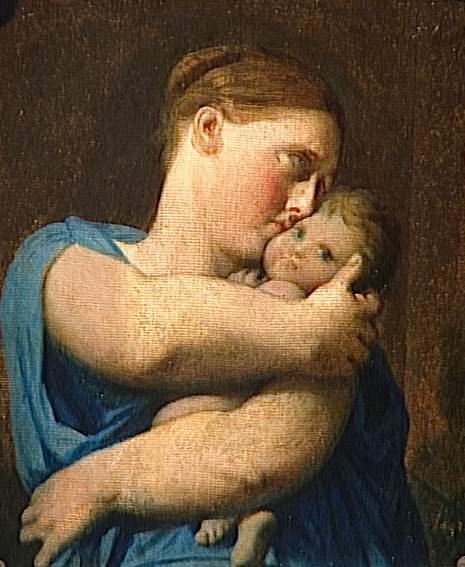 Nainen ja lapsi, tutkimus teokselle "Pyhän Symphorian marttyyri" - Jean-Auguste-Dominique Ingres