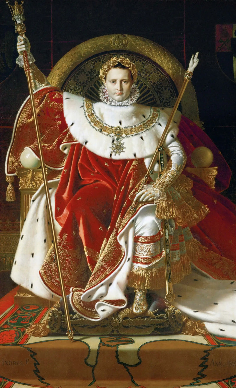 Napoleon I keisarillisella valtaistuimella - Jean-Auguste-Dominique Ingres