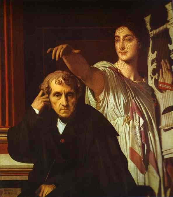 Luigi Cherubini ja lyyrisen runouden muusa - Jean-Auguste-Dominique Ingres