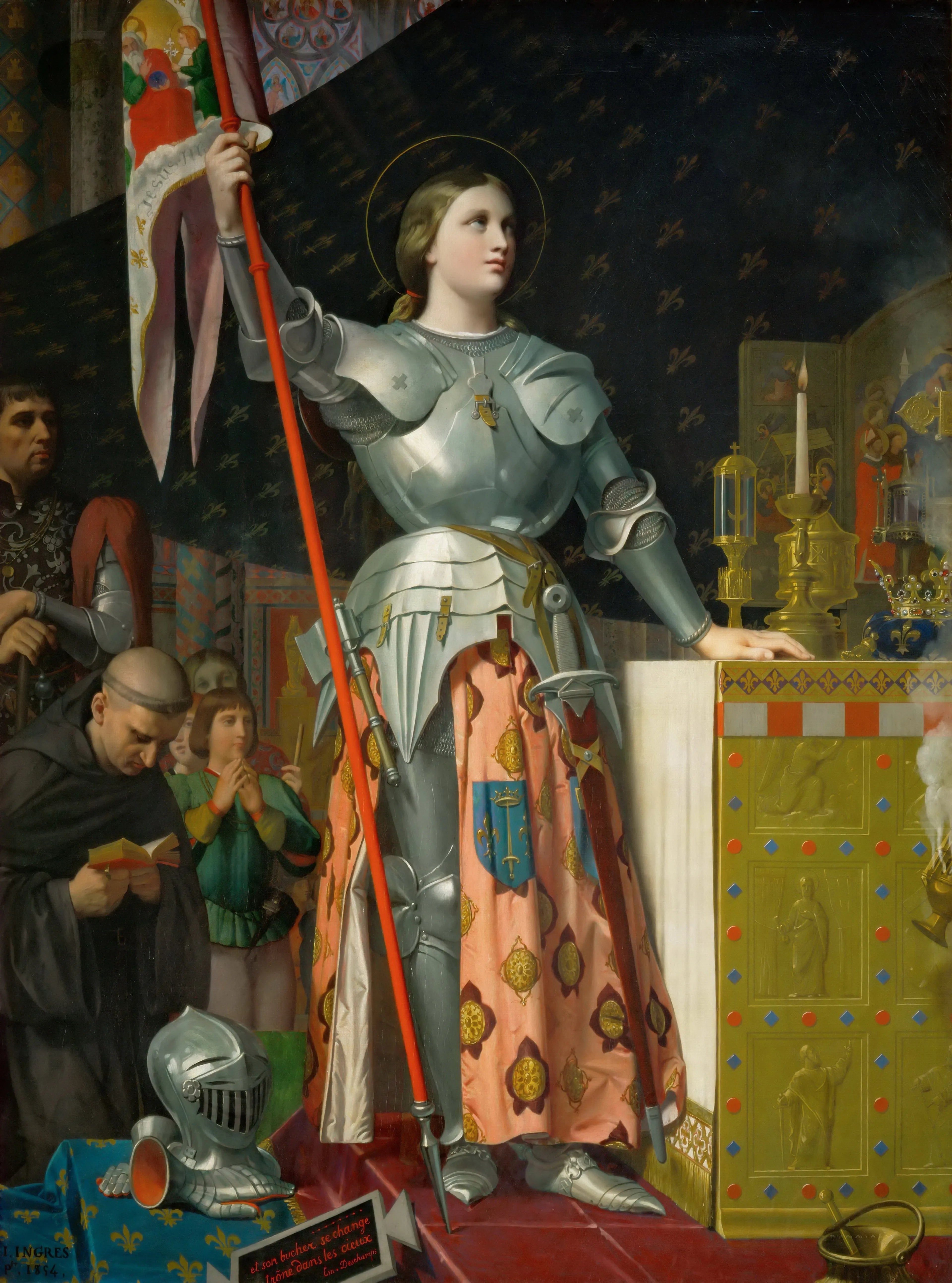 Jeanne d'Arc kuningas Charles VII:n kruunajaisissa - Jean-Auguste-Dominique Ingres