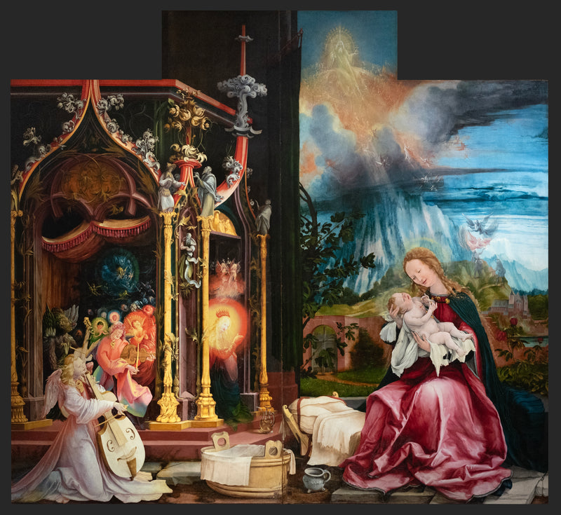 Enkelten konsertti ja syntymä - Matthias Grünewald