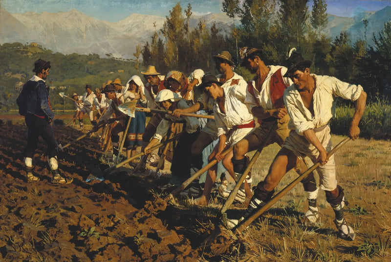 Italialaiset maataloustyöntekijät. Abruzzes - Peder Severin Krøyer