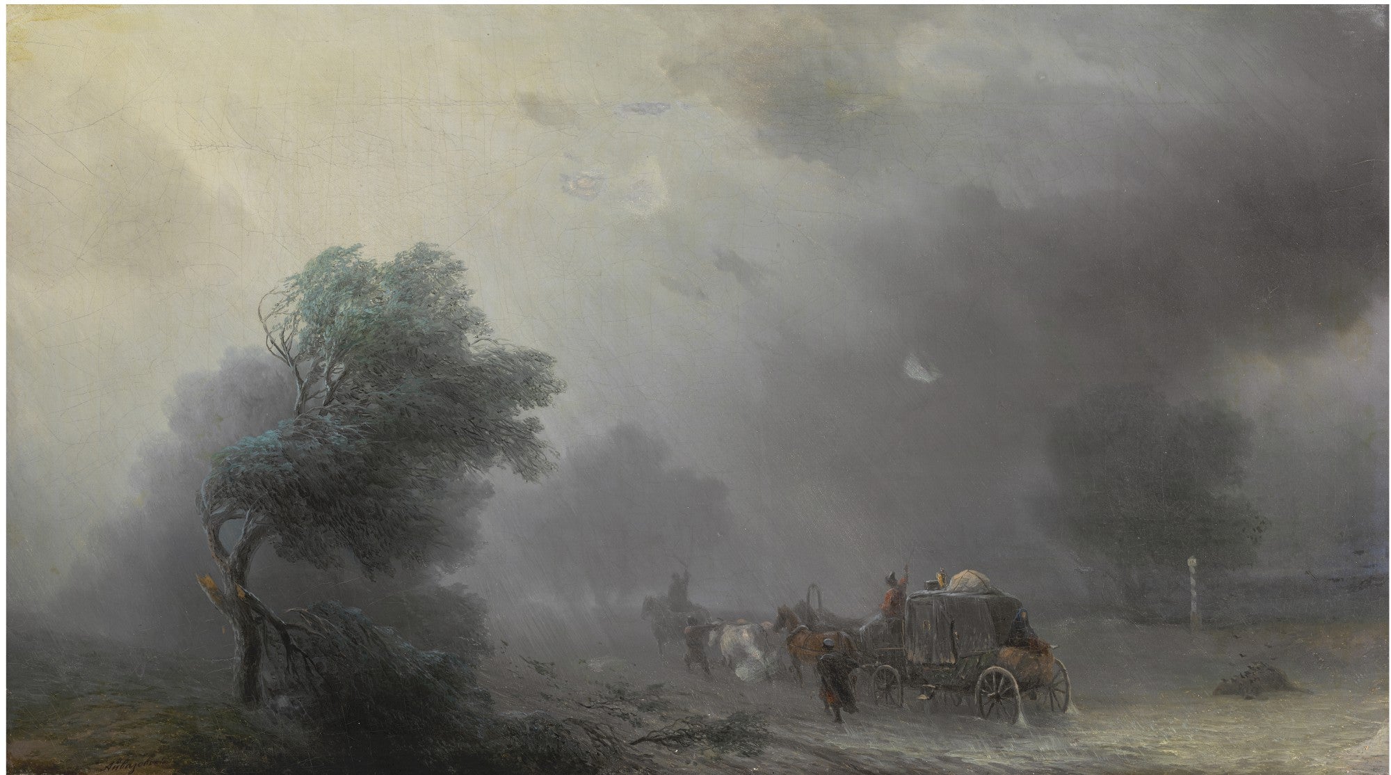 Un chariot dans la tempête - Ivan Aïvazovski