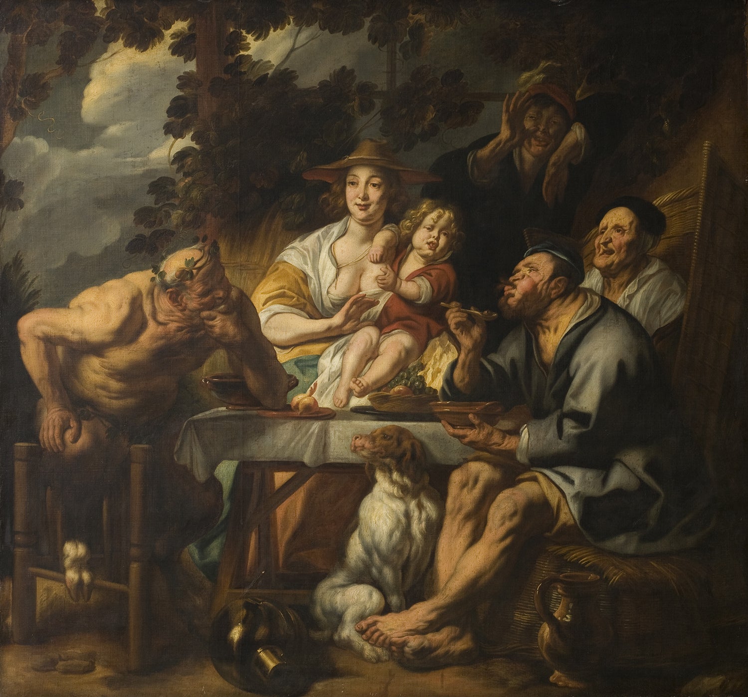 Le satyre et le paysan - Jacob Jordaens