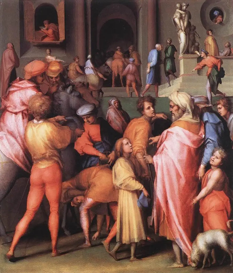 Joseph myyty Potifarin - Pontormo