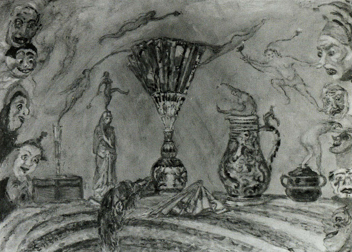 Murskatut tuulettimet, lastut maljakot - James Ensor
