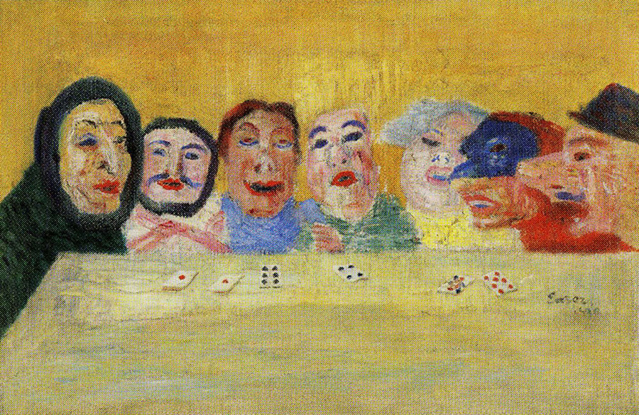 Masks Playing Cards - James Ensor