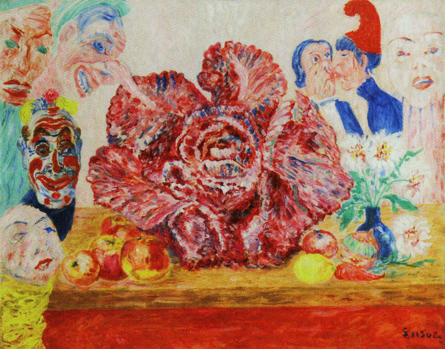 Red Cabbage and Masks - James Ensor