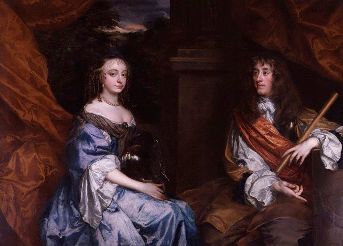 Anne Hyde, duchesse d'York ; le roi Jacques II - Peter Lely