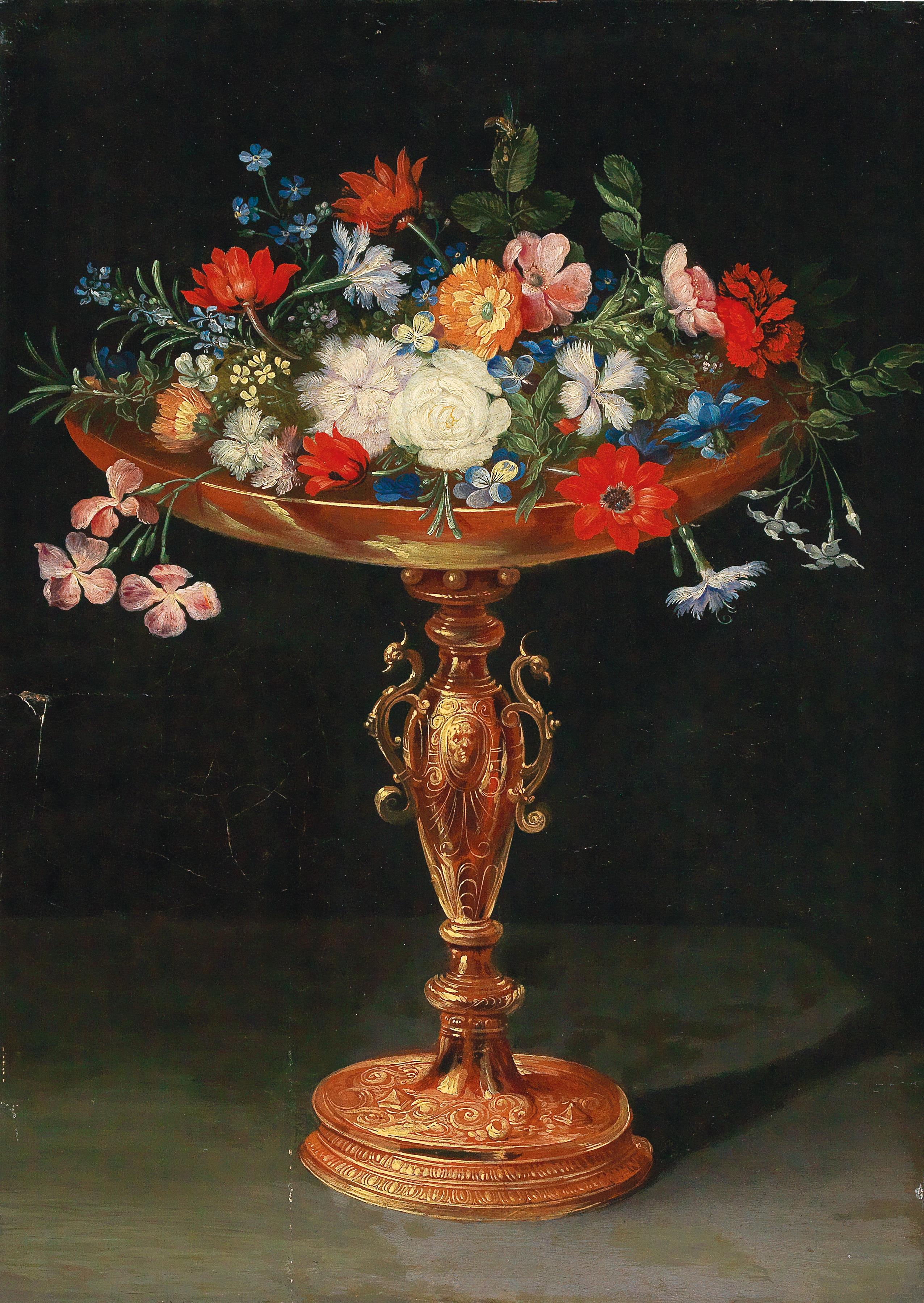 Fleurs dans une coupe dorée - Jan Brueghel le Jeune