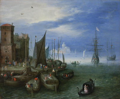 Scène portuaire à Venise - Jan Brueghel l'Ancien